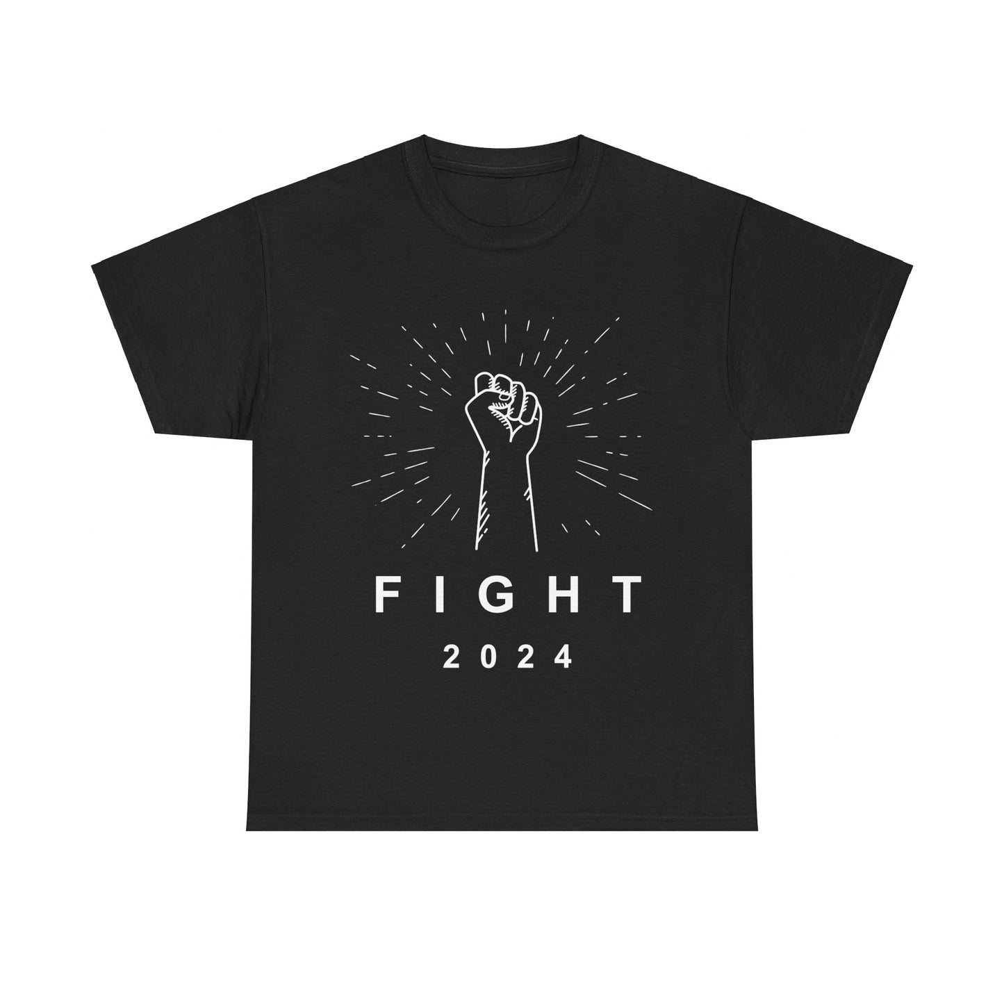 FIGHT 2024 - Raised Fist, Unisex Heavy Cotton Tee